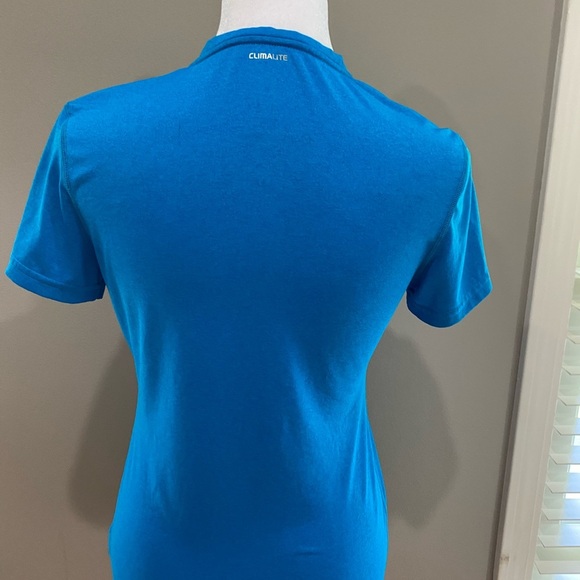 Adidas Blue Fitted Short Sleeve Tee - Picture 2 of 3